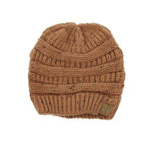 CC C.C Rust Color Confetti Cable Knit Beanie Hat